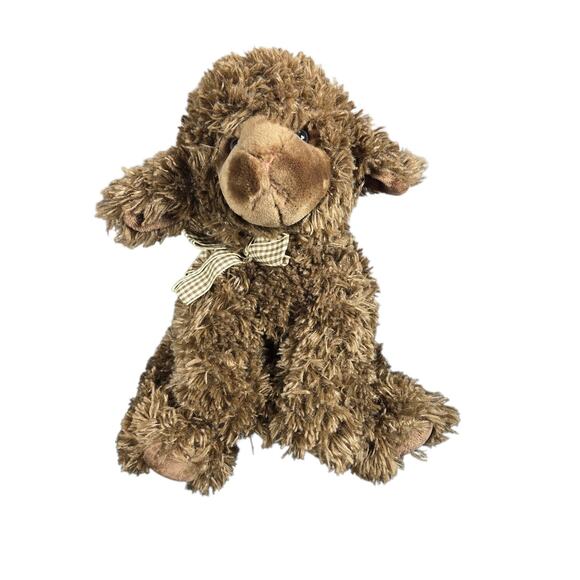 Russ Other - Vintage Russ Lambert‎ Plush Sheep Stuffed Animal 10" Bow Toy Cuddle Animal Soft